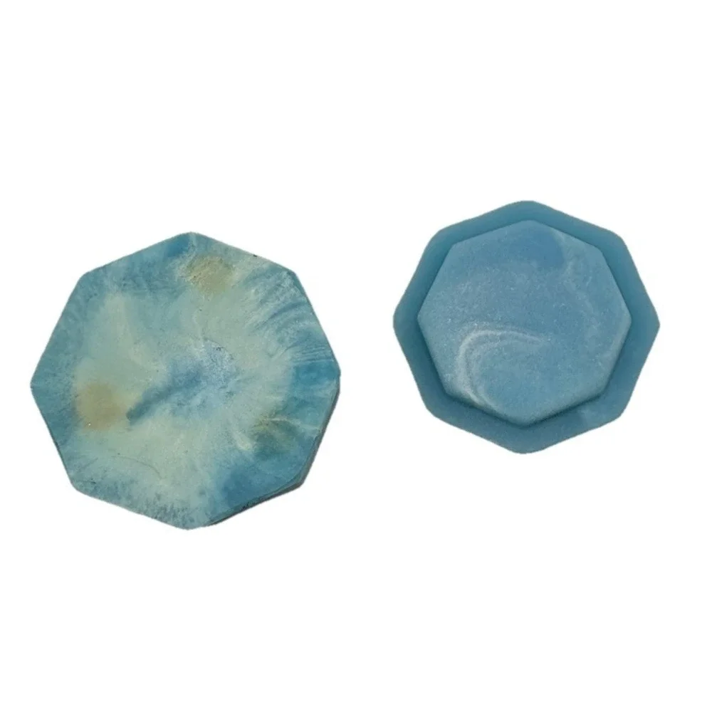 Vintage‎ Clown Soapstone Blue Swirl Trinket Box